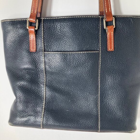 Vintage Dooney & Bourke Pebbled Leather Lexington Shoulder Bag Black 8 x 12"‎ - Picture 2 of 12